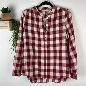 Soft Surrounding red plaid‎ shirt size medium NWT